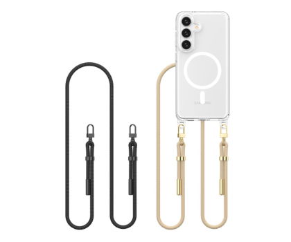 Etui do telefonów TECH-PROTECT Flexair Chain Magsafe do Samsung Galaxy S25 Black & Taupe 5906302360024